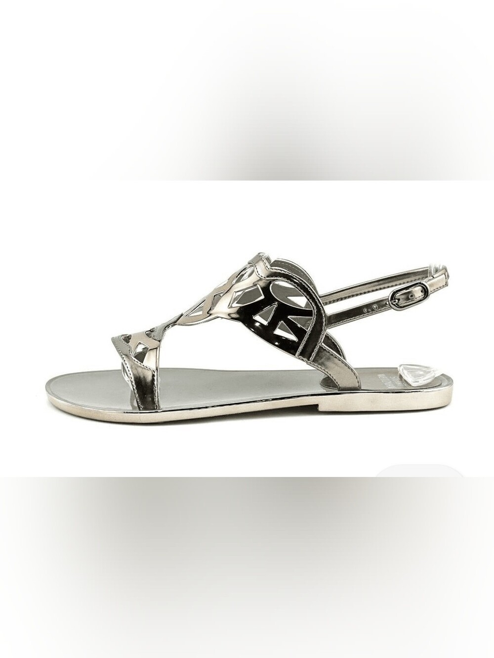 STUART WEITZMAN Gelfisher Laser-Cut Jelly Sandals In Graphite Size 8 - Picture 9 of 13